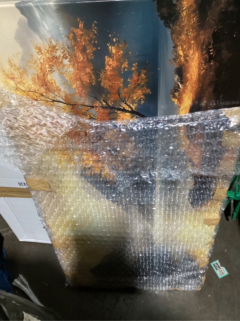Condition photo showing Good Condition for (similar to) orange maple leaf tree canvas wall art for living room office bedroom mist forest wall art print paintings modern nature autumn landscape pictures wall decor artwork ready to hang - 20in * 40inch 40\"l x 20\"w orange maple leaf tree