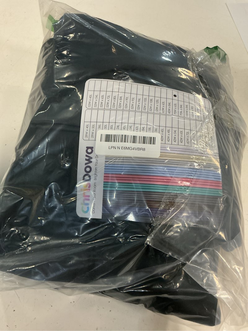 Condition photo showing Good Condition for chrisdowa blackout curtains 70 inches wide for bedroom - 2 panels set extra wide grommet thermal insulated room darkening curtains for living room (black, 70 x 63 inch) 70"w x 63"l (pack of 2) black