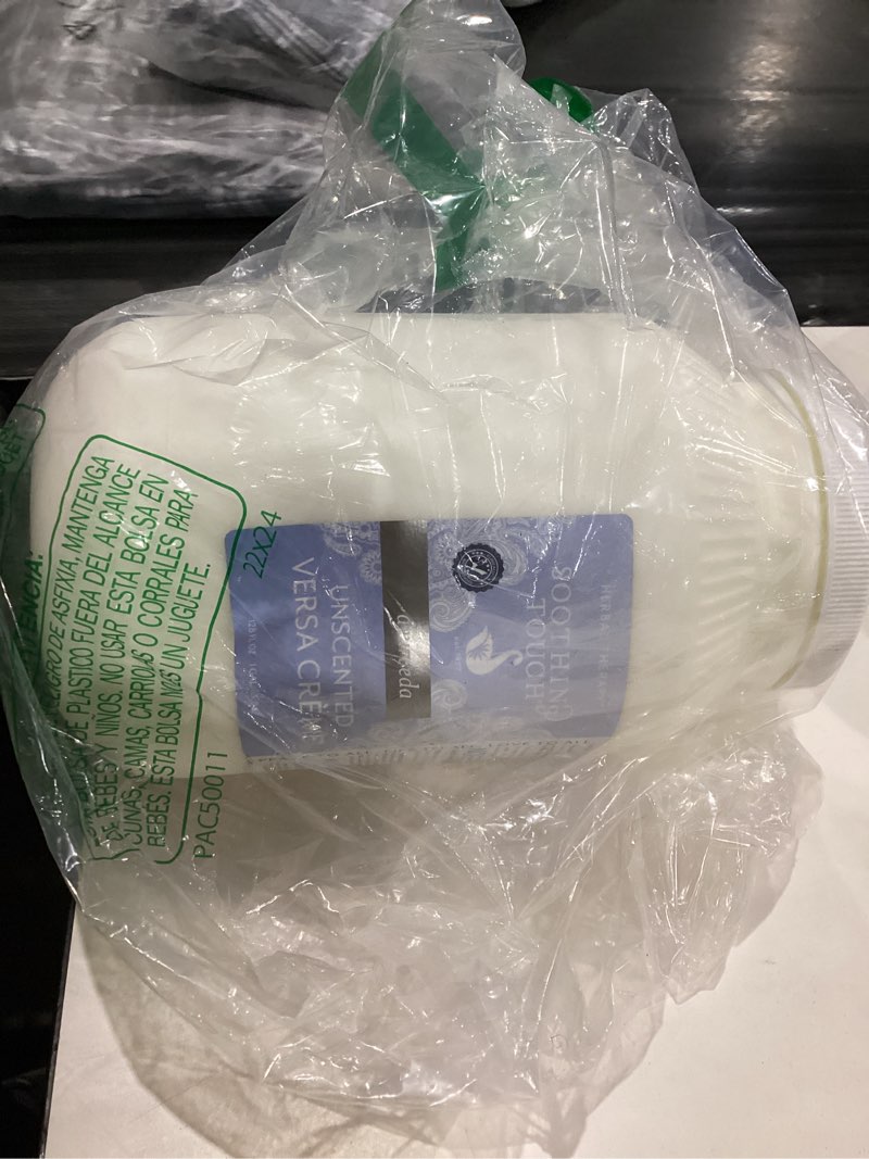 Condition photo showing New/Like New for Soothing Touch Unscented Versa Creme, Enhanced Skin Respiration for Face And Body, Maximum Moisture, Repair, Rejuvenation, Non-Greasy, Professional Massage Cream, 1 Gallon