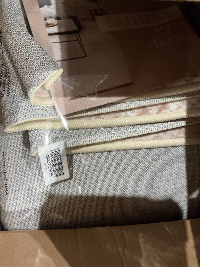 Condition photo showing Good Condition for light pink bedroom rugs 6x9 vintage distressed aesthetic cute boho floral feminine low pile soft carpet machine washable stain resistant area rugs for kids room nursery playroom office 6 x 9 6' x 9' (rectangular) pink