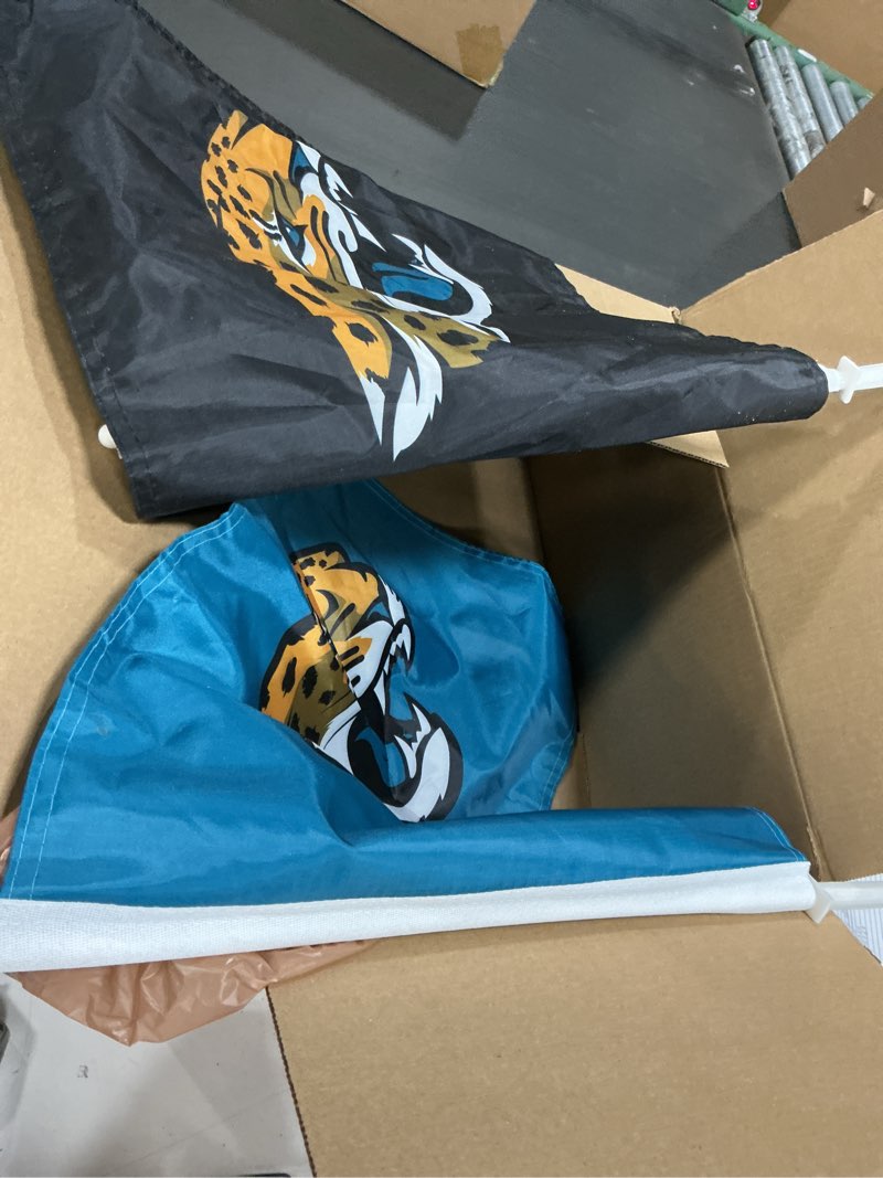 FOCO Jacksonville Jaguars NFL 2 Pack Solid Car Flag