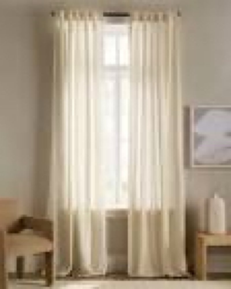 quince, european linen curtain set of 2 panels(48x96 in)ivory