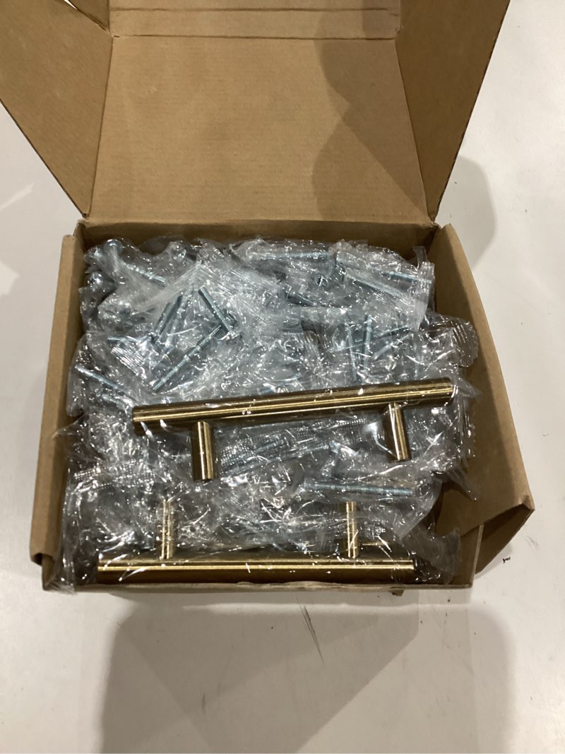 Condition photo showing Good Condition for Goldenwarm 25 Pack Champagne Bronze Cabinet Pulls Gold Cabinet Handles 3 inch(76mm) Champagne Drawer Handles Brushed Bronze Drawer Pulls Kitchen Bathroom Bedroom Furniture Hardware 3in Hole Centers Champagne Bronze 25