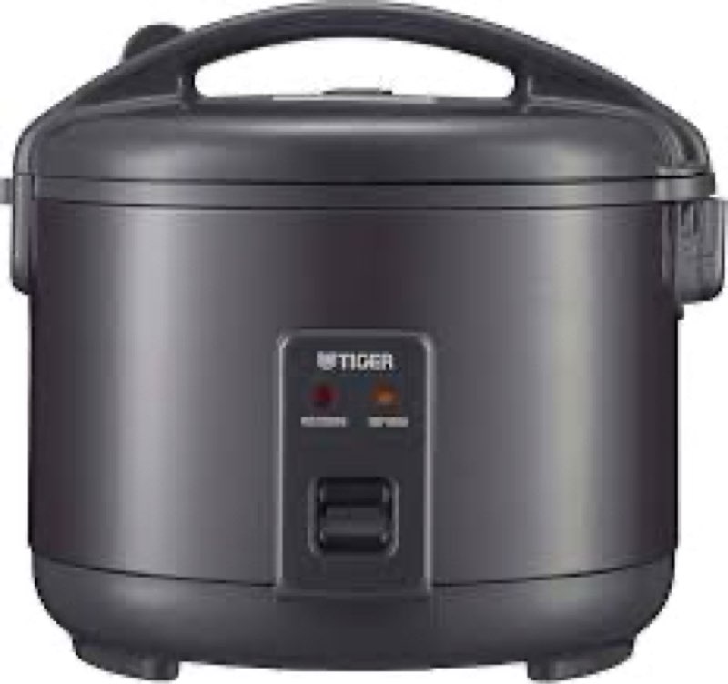 tiger jnp-s15u-ky 8 cup capacity white rice cooker with non-stick inner pot, retractable power cord, and keep warm up to 12 hours (obsidian black)