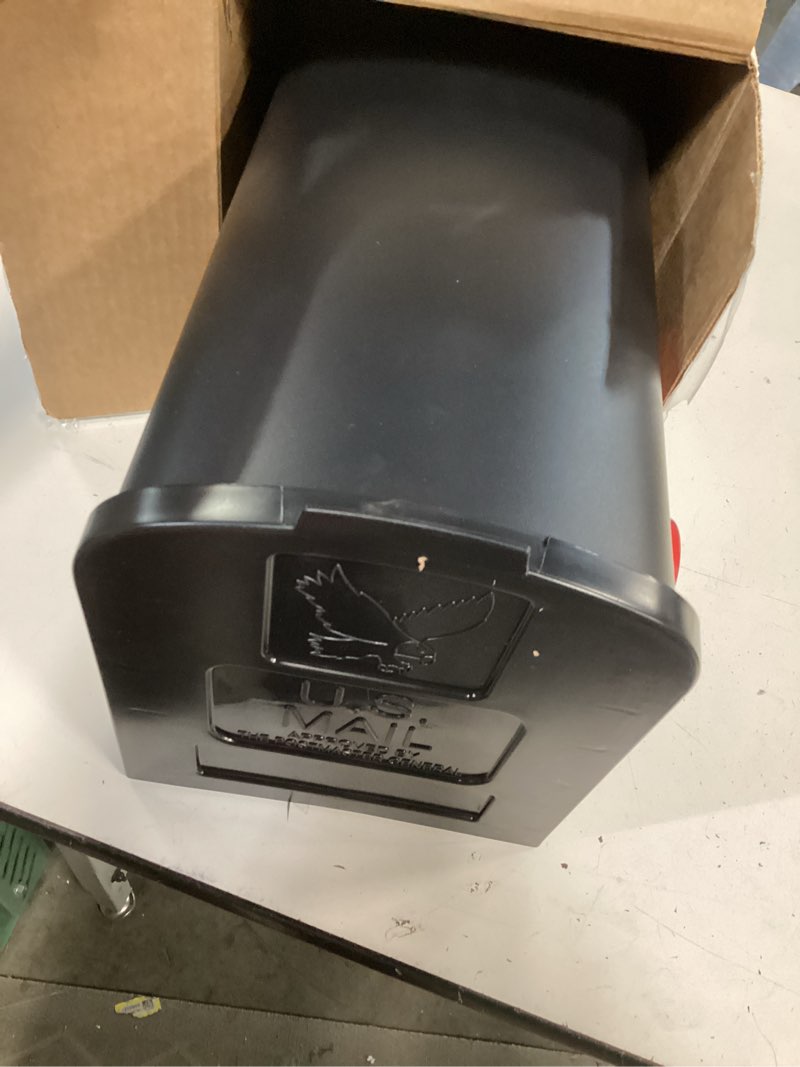 Condition photo showing Good Condition for architectural mailboxes parsons medium capacity, plastic post mount mailbox, black