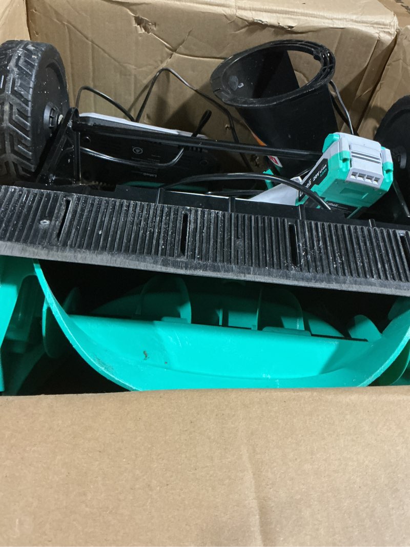 Condition photo showing As Is for Litheli 2x20V Cordless Snow Blower, 20'' Brushless Electric Snow Thrower with Wheels, 180° Adjustable Chute, LED Lights, Battery & Charger Included, Heavy Duty for Driveway Patio E1 Snow Blower