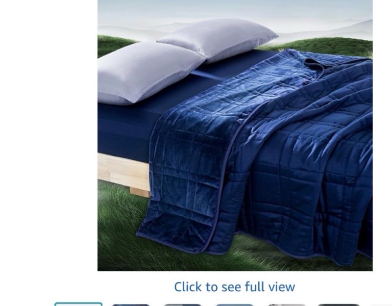 King Size Weighted Blanket 20lbs(88''x104'', Dual-Sided), Reversible King Weighted Blanket with Cozy Warm Velvet & Cooling Tencel Fabric for Adults & Couple All Season - Carry Bag Included, Navy Blue