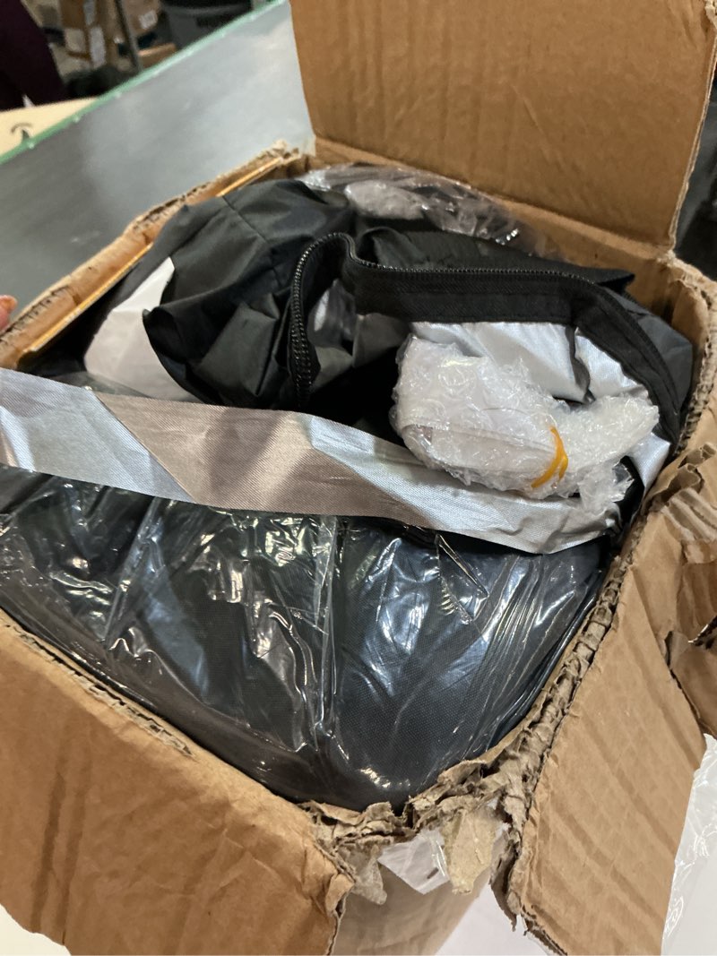 Condition photo showing Good Condition for Happy Travel Bike Storage Tent Shed, Outdoor Waterproof Bicycle Covers Shelter with Window for 2/3/4/6/8 Bikes,Oversized Outside Portable Sheds for Lawn Mower,Garden Tools Arch-8x7x5.6ft-Black