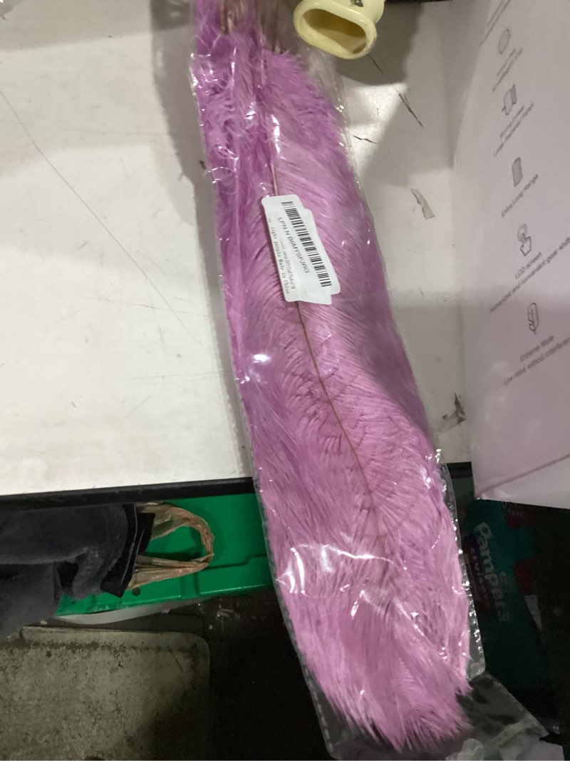 Condition photo showing New/Like New for Happy Feather 16-18 inch Light Purple Ostrich Feathers Craft for Wedding Party Centerpieces Home Decoration DIY Craft Pack of 10 16-18 inch light purple 10pcs