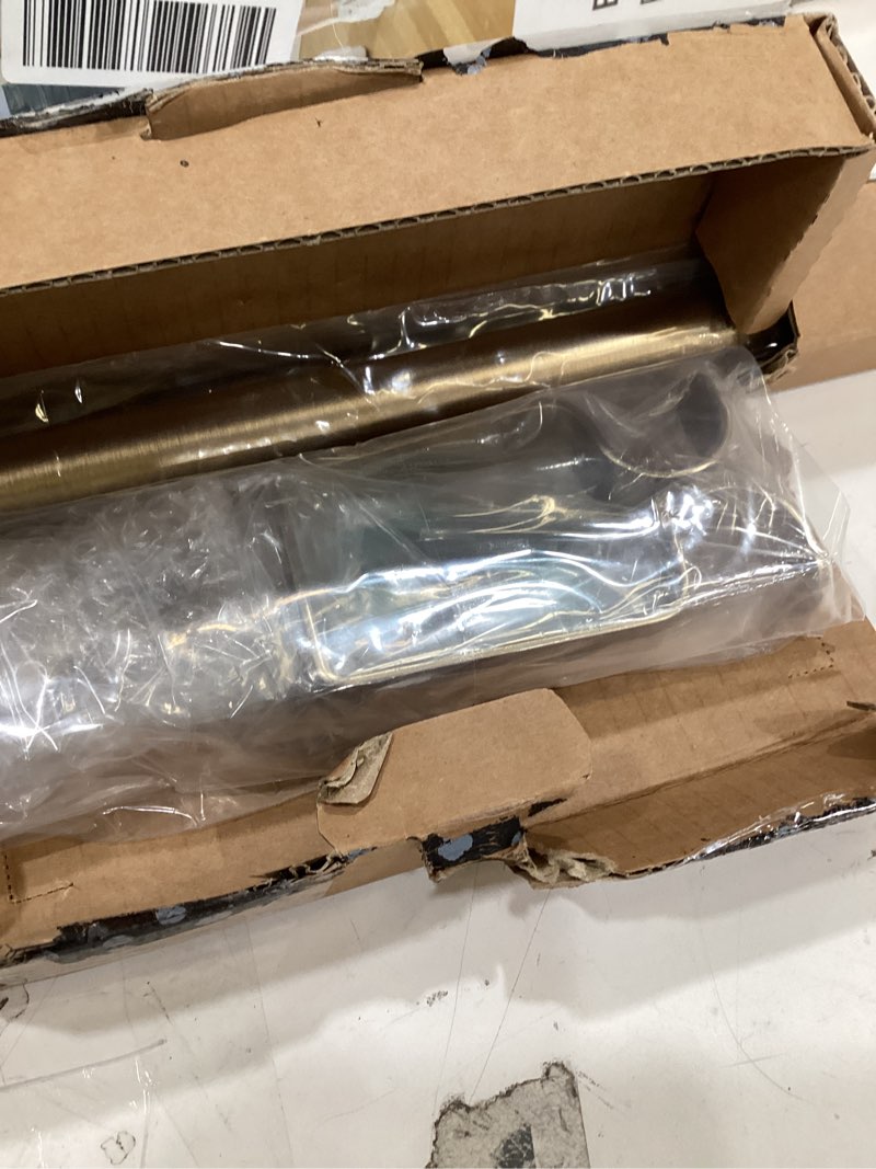 Condition photo showing New/Like New for ivilon drapery window curtain rod - end cap style design 1 inch pole. 28 to 48 inch color warm gold 28 to 48 in.