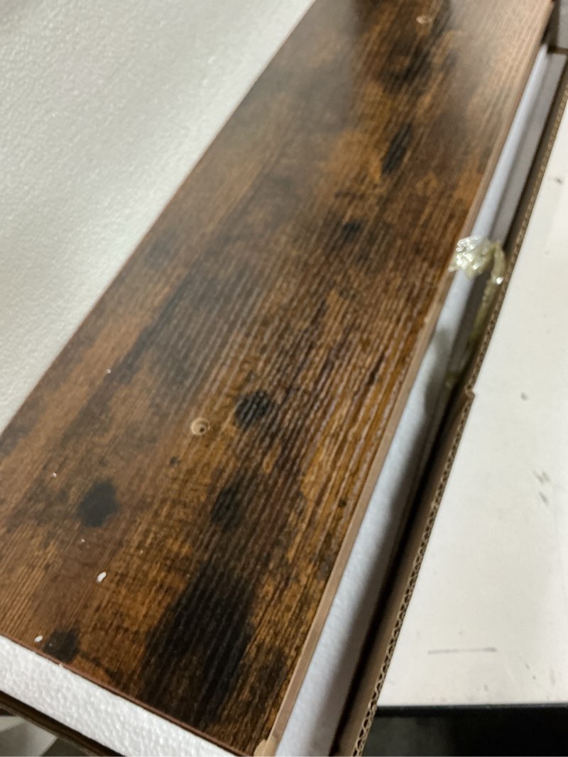 Condition photo showing Good Condition for BAYKA Floating Shelves, 22.5 inches Rustic Wood Wall Shelves for Bathroom?Bedroom, Living Room, Kitchen & Book, Hanging Display Decor Organization Shelf with 22 lbs Capacity (Rustic Brown) B. Rustic Brown - Americana Farmhouse Style 22.5inches