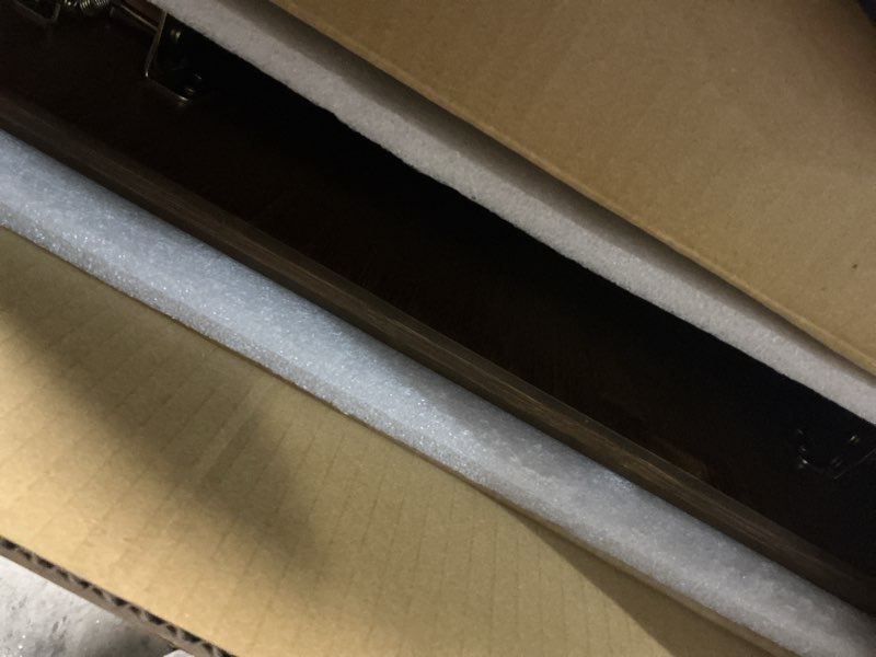 Condition photo showing Good Condition for Folding Coffee Table for Living Room - No Assembly Rectangular Foldable Low Table, Japanese Natural Bamboo Wood Coffee Table for Small Space Bedroom, Study, Camping, 31.5" Desktop (Dark Brown)