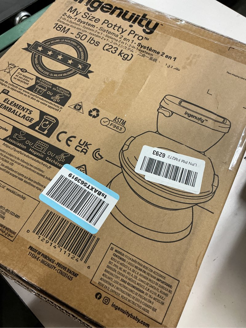 Condition photo showing Good Condition for Summer Infant by Ingenuity My Size Potty Pro in White, Toddler Potty Training Toilet, Lifelike Flushing Sound, for Ages 18 Months+, Up to 50 Pounds