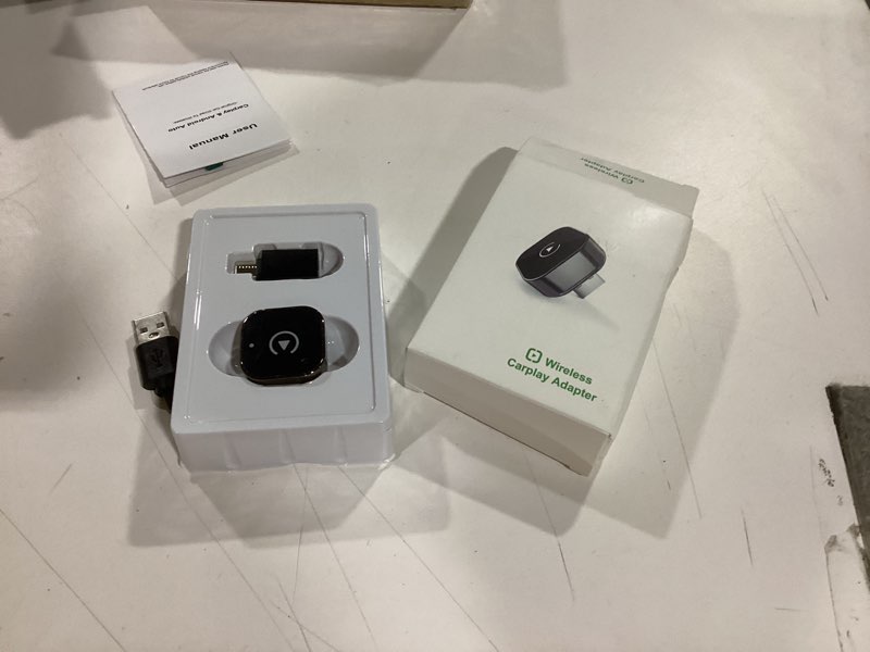 Condition photo showing New/Like New for 2-in-1 Wireless CarPlay & Android Auto Adapter, Plug & Play CarPlay Dongle Converts Wired to Wireless, Fast Auto-Connect, No Delay, Compact Design for iPhone & Android with USB/USB-C Port(Black)