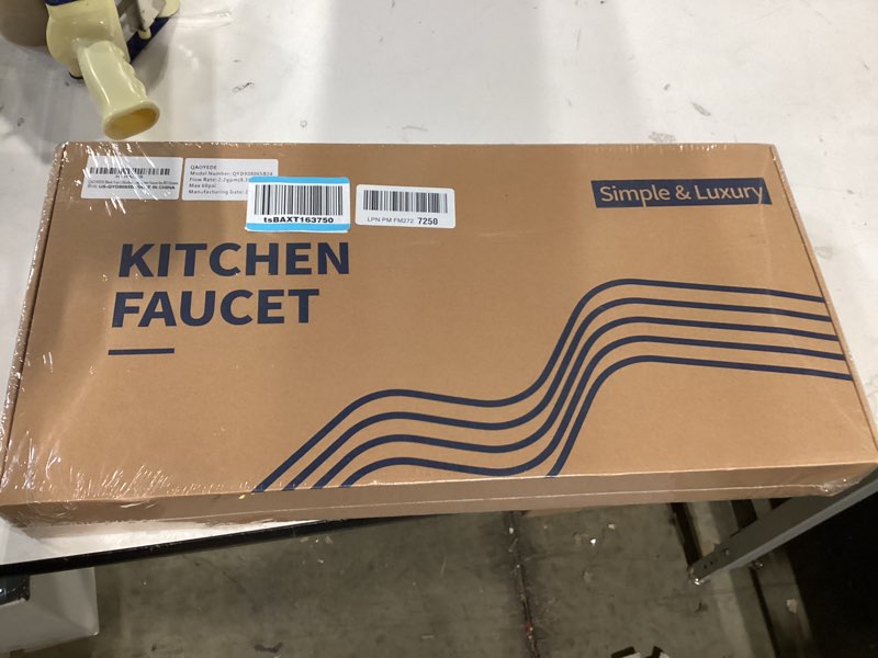 Condition photo showing New/Like New for QAOYEDE Black 3-in-1 Kitchen Faucet with Filter Faucets, Pull Down Sprayer 3-Way Kitchen Faucet, Drinking Water Faucet for RO System E kitchen faucet with ro spout Black