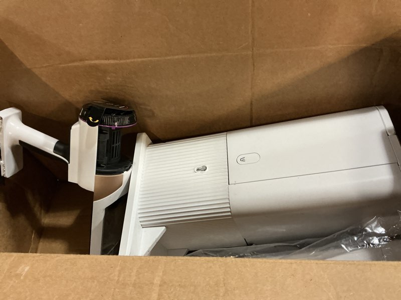 Condition photo showing As Is for Shark Detect Clean & Empty Auto-Empty System - Lightweight Cordless Vacuum Cleaner with HEPA Filter, Portable Handheld Attachment, Crevice Tool, Ideal Stick Vacuum for Pet Hair, White, IW3511 Detect Pro w/ Auto Empty