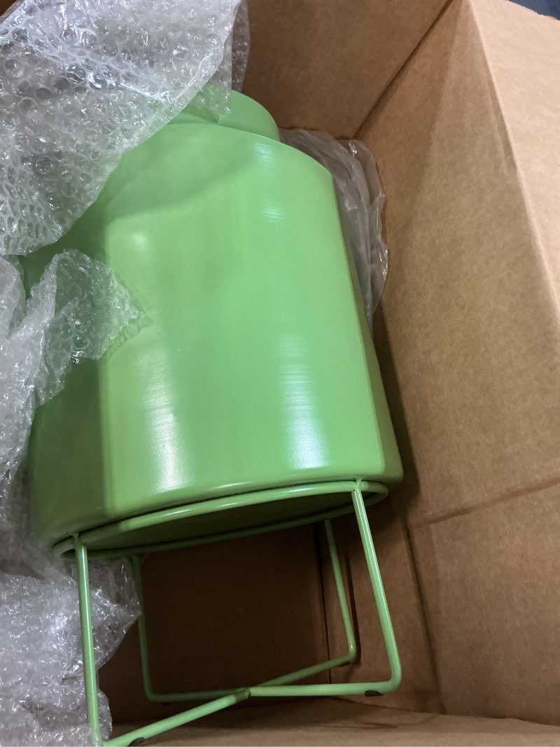 Condition photo showing Good Condition for cosmoliving by cosmopolitan metal planter, set of 2 16", 13"h, green green 16", 13"h