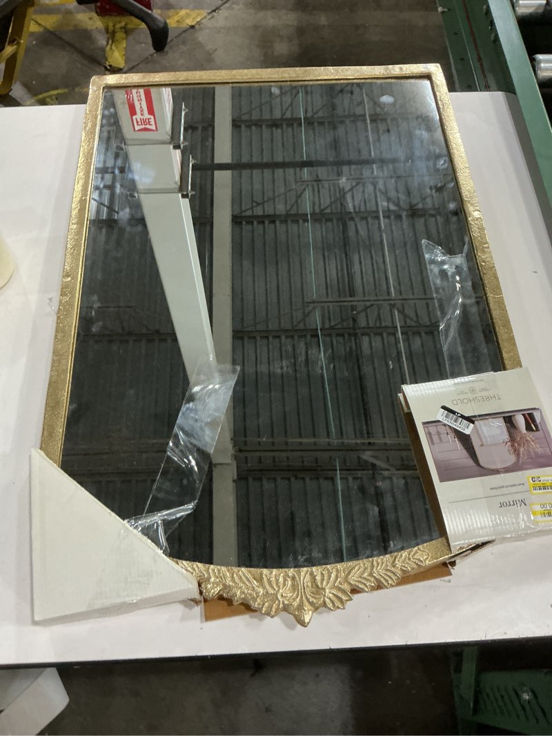 Condition photo showing Good Condition for 20"x30" decorative gold wall mantle mirror gold - threshold™
