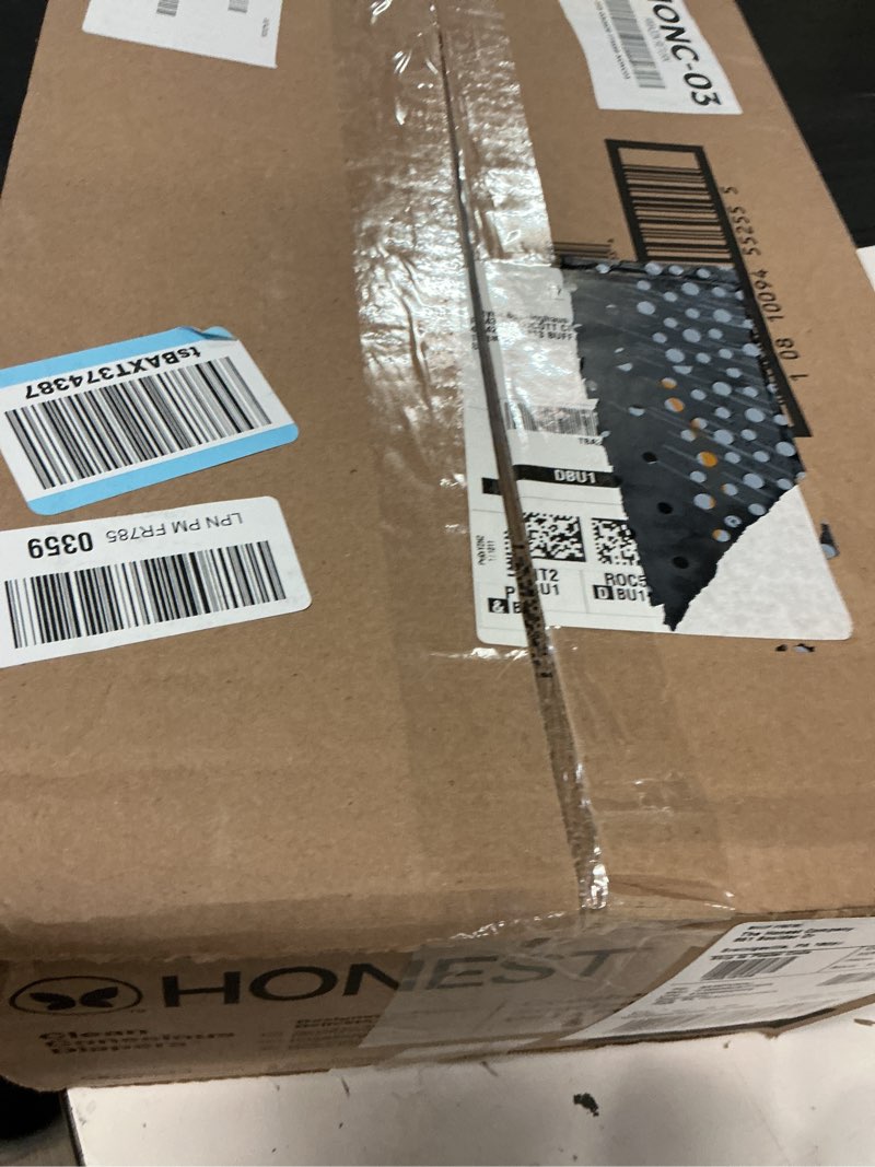 Condition photo showing New/Like New for the honest company comfort dry disposable diapers for sensitive skin, hypoallergenic, just peachy + flower power, super club box size 3 (16–28 lbs) 120 count