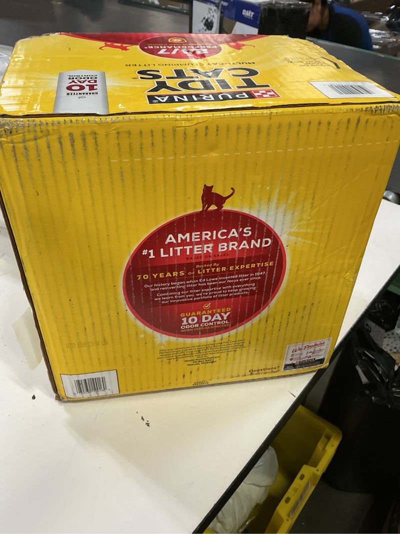 Condition photo showing New/Like New for purina tidy cats clumping cat litter, 24/7 performance multi cat litter - 38 lb. box 38 pound (pack of 1)