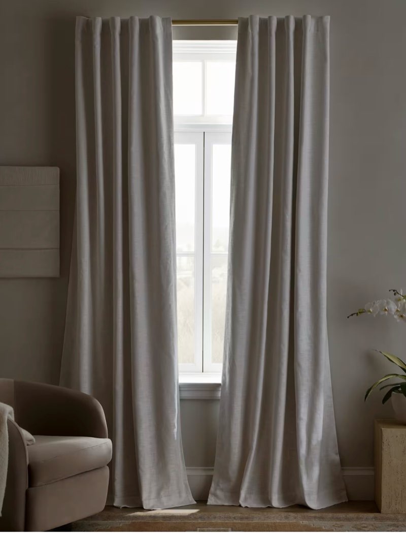 textured cotton true blackout curtain white size 48inx84in