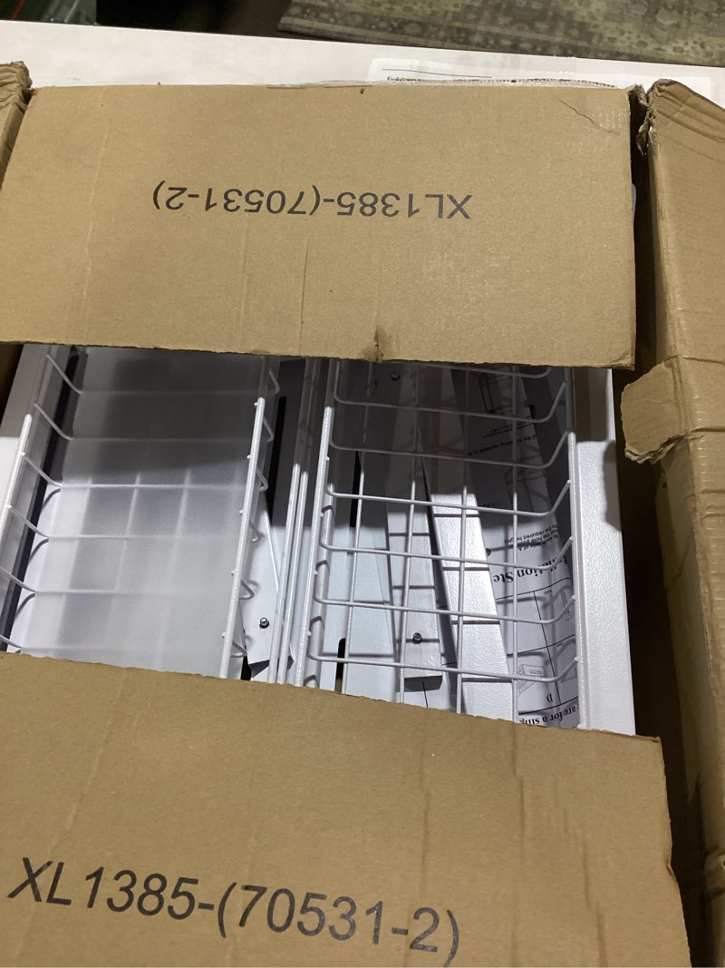 Condition photo showing New/Like New for 1 Pack-19"-32"W Expandable Under Sink Organizer With Upgrade Ball-Bearing Slide,2-Tier Pull Out Under Cabinet Organizer Height Adjustable,Not Suitable For Cabinets With Partitions In The Middle 1 Pack-19"-32"W White