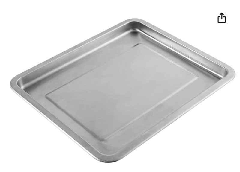 Nuwave Genuine Heavy Duty 18/8 Stainless Steel Tray by Original Manufacturer, Compatible with Bravo XL Models, Convectional Ovens, 11 x 12.75 x 1.3