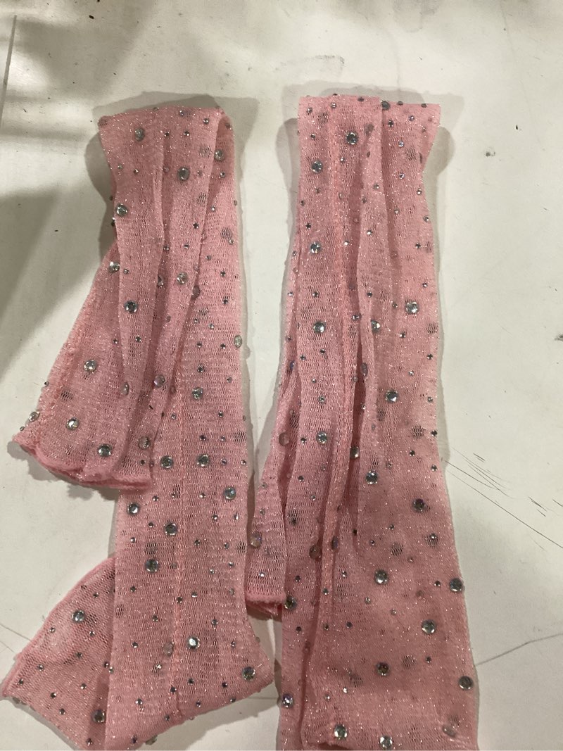 Condition photo showing Good Condition for SHENHE Women's Sheer Lace Gloves Tulle Vintage Fingerless Gloves Elbow Length Arm Sleeves Mittens One Size Flower Beige
