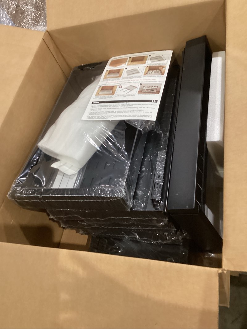 Condition photo showing Good Condition for 6 pack pull out cabinet organizer expandable,slide out drawers with raising pad for framed cabinets,no drill roll out shelves for kitchen,bathroom,black black