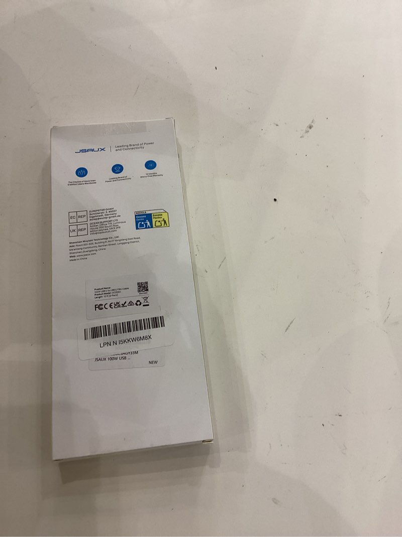 Condition photo showing New/Like New for JSAUX 100W USB C to USB C Cable [2-Pack 10FT], Type C Fast Charging Cord Compatible with iPhone 17/iPhone Air/iPhone 17 Pro/iPhone 17 Pro Max, iPhone 16/15 Series, Galaxy S/Note, MacBook, iPad - Grey 10ft+10ft Grey 2