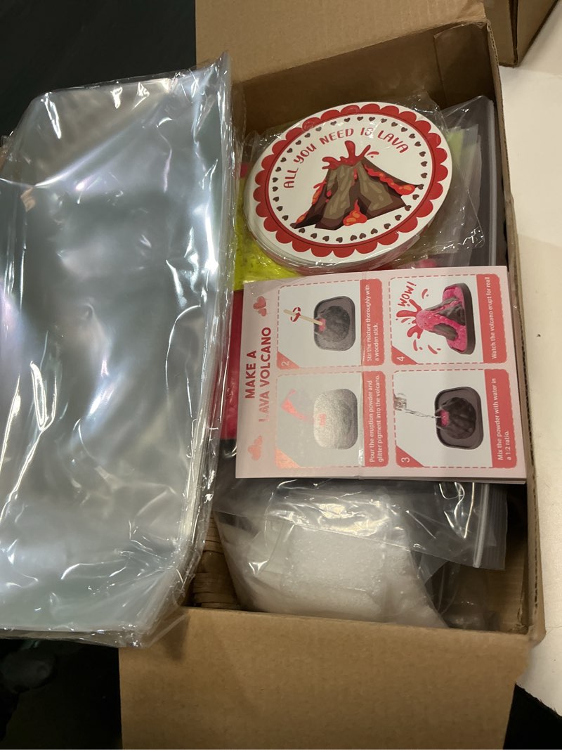 Condition photo showing New/Like New for Valentines Gifts for Kids - 24 Pack Erupting Volcano Science Kit with Valentine's Cards, STEM Projects Educational Toys for Boys Girls Toddler Classroom Exchange School Activities Party Favors