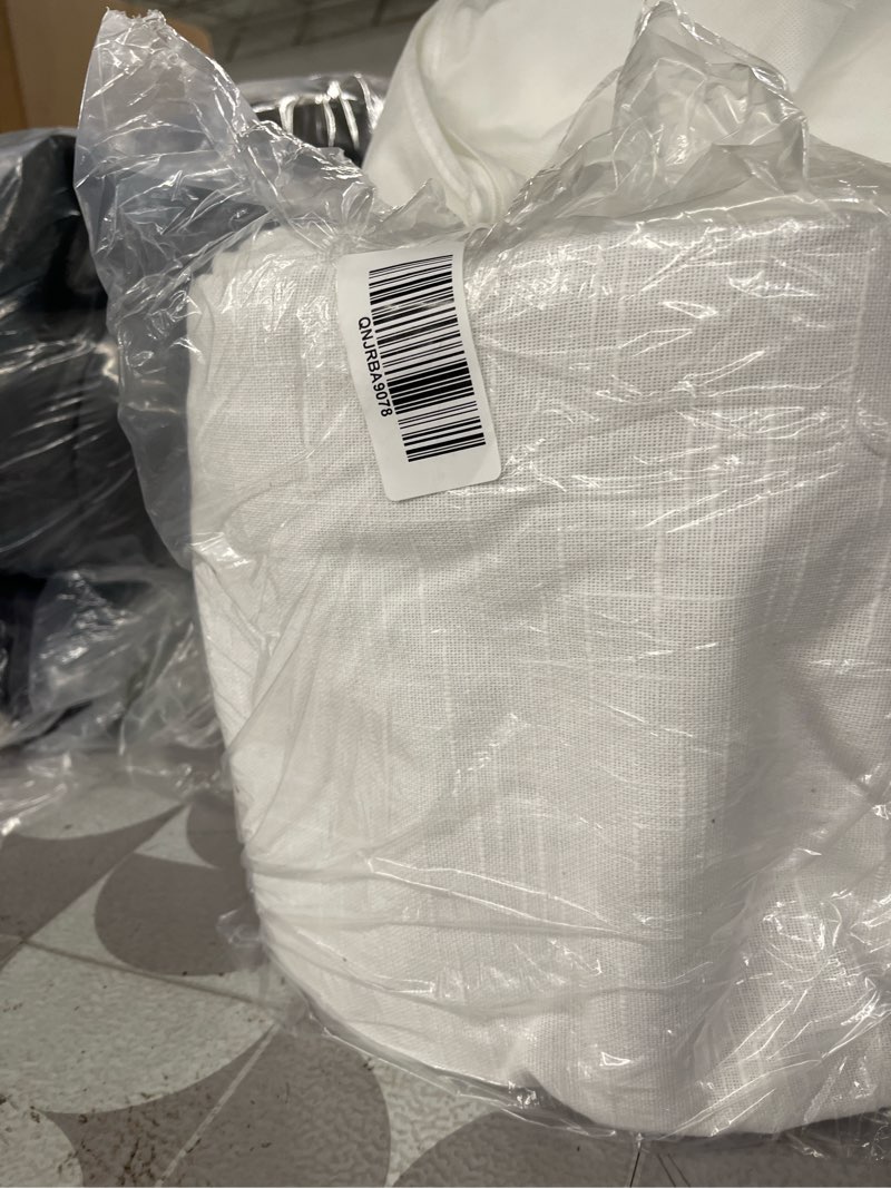 Condition photo showing Good Condition for cotton slub room darkening curtain, 48x96, white