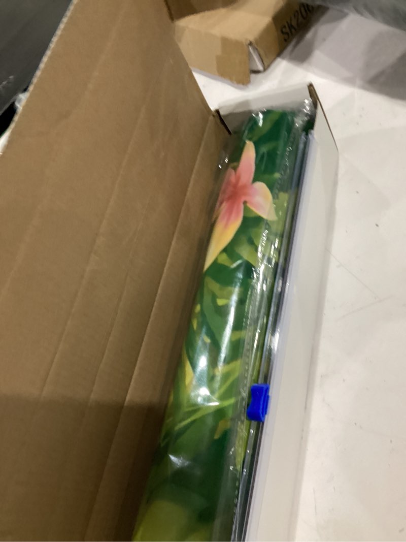 Condition photo showing Good Condition for oudain 54 inch x 100 ft rainforest jungle trees vbs 2026 photo wall backdrop tablecloth roll with cutter box, plastic tablecloth for rainforest greenery background tropical jungle party decor