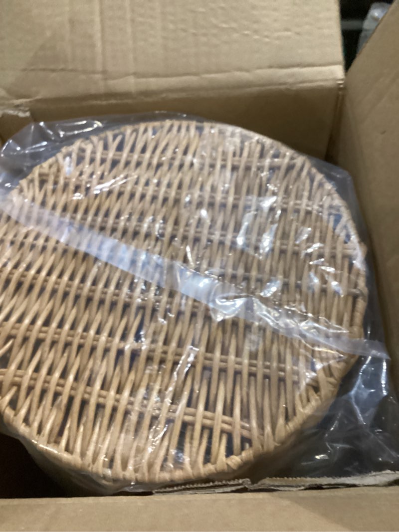 Condition photo showing New/Like New for Rattan Umbrella Holder 20.8" H X 10" D,Handmade Wicker Umbrella Stand Indoor with Dip Tray,Sturdy Umbrella Holders for Entryway,Umbrella Bucket Fits Mudroom,Walking Canes,Home,Office (Oak)