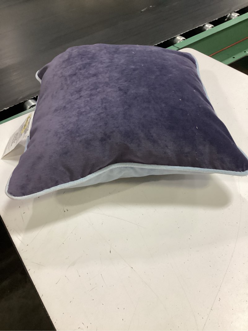 Condition photo showing As Is for 18"x18" square outdoor throw pillow coffee/navy blue - threshold™