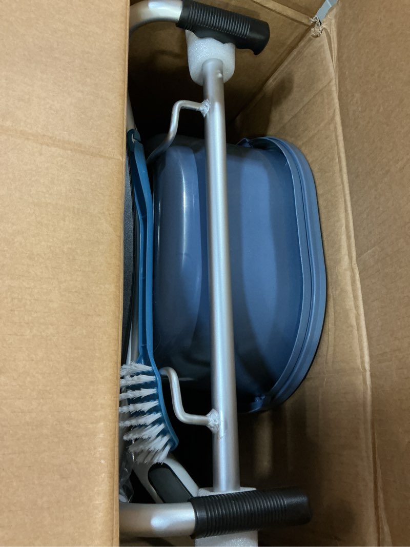 Condition photo showing Good Condition for toocust heavy-duty rolling shower chair with 10" solid wheels, shower chair with wheels for elderly and disabled, 350lbs capacity shower wheelchair, 4-in-1 commode chair, safety straps, water-resistan large 10in rear-shower wheelchair