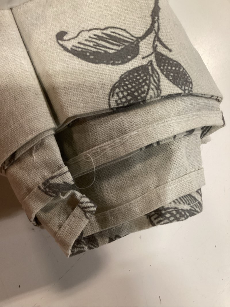 Condition photo showing Good Condition for mitovilla grey boho shower curtain set, cotton floral cottagecore spring shower curtains for bathroom, modern farmhouse country plant leaves bathroom décor, 72" w x 72" l grey 72"w x 72"l (pack of 1)