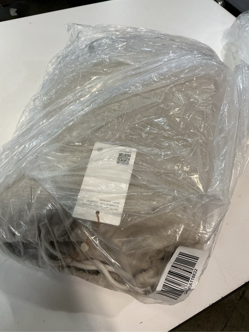 Condition photo showing Good Condition for european linen duvet cover set, king/cal king, natural chambray