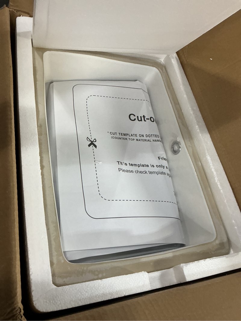 Condition photo showing Good Condition for Undermount Bathroom Sink Rectangle, Hugsleek Interior Bowl Size 16 x 12 inch White Porcelain Ceramic Vessel Sink Under Counter Exterior Size 18x14in Rectangular Bath Sink Basin Lavatory Fireclay 16"x12" White Undermount