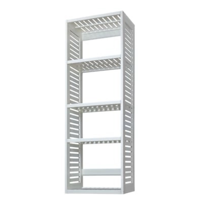 allen + roth Hartford White Ventilated Open shelves Wood Closet Tower ( 24-in W x 16-in D )