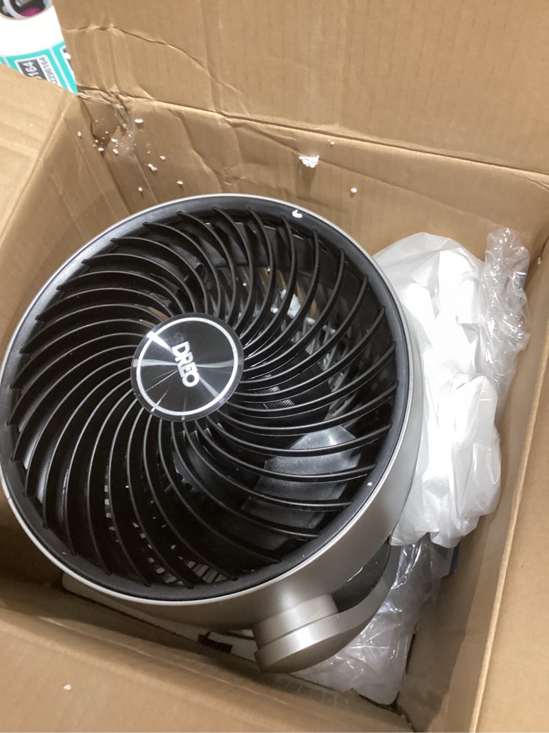 Condition photo showing Good Condition for Dreo Smart Fan for Bedroom,120° Vertical and 90° Oscillating Fan with Remote/Voice, 13 Inch Height Quiet Air Circulator for Whole Room, 70 ft, 4 Speeds, 5 Modes, 12H Timer, Desk Fans for Home, Office Silver