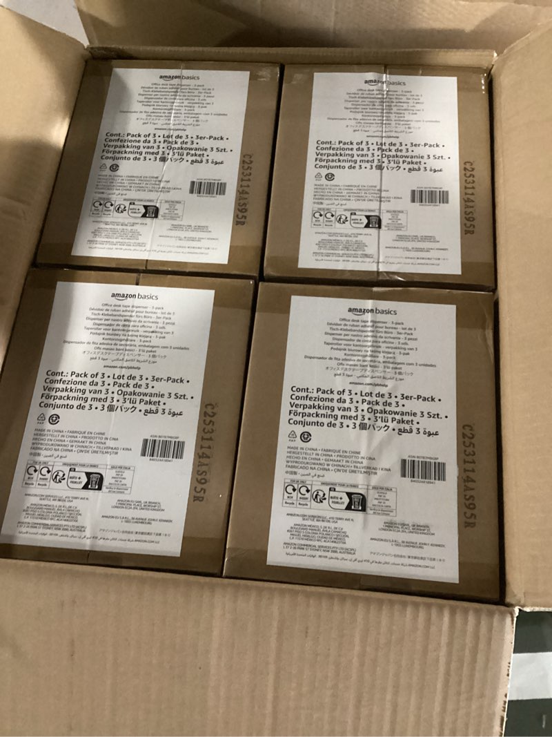 Condition photo showing New/Like New for amazon basics weighted desktop tape dispenser with non-skid base, desk accessory, 24-pack