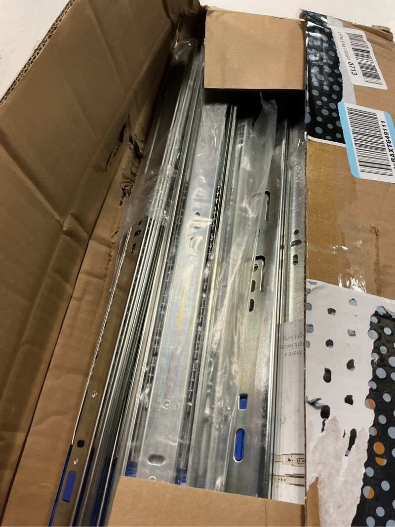 Condition photo showing Good Condition for 18 inch drawer slides 4 pairs (8pcs) soft self close full extension ball bearing drawer rails side mount metal dresser runners for file cabinet trash can kitchen wardrobe glides 18" 100 lb capacity 18inch-450mm