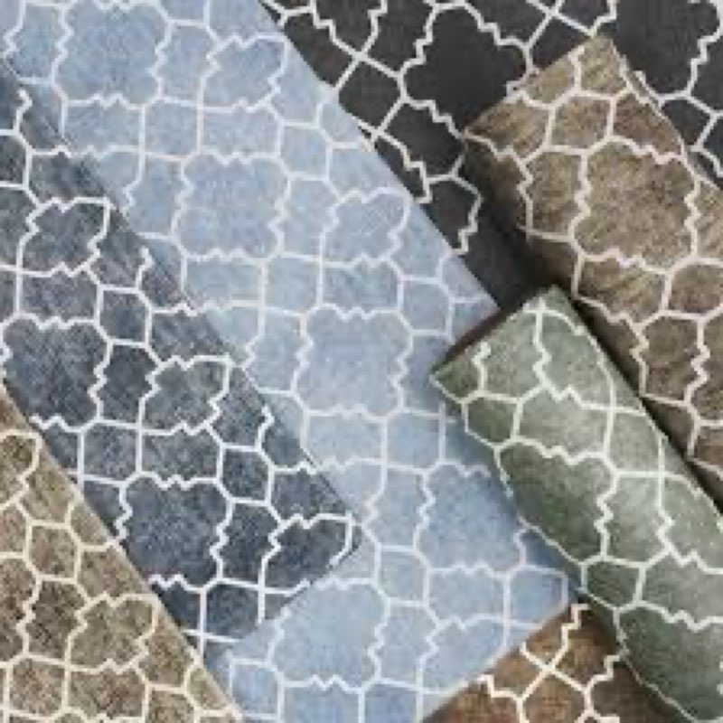 FRESHMINT Kitchen Mat Set of 2, Anti-Fatigue Cushioned Kitchen Mats for Floor, Waterproof Non Slip Comfort Standing Mat, Boho Kitchen Rug for Kitchen Decor, Sink, Office, 17"x30"+17"x47", Navy Blue