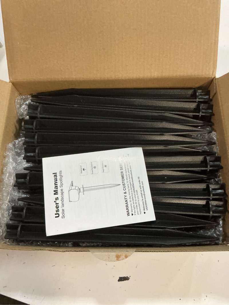 Condition photo showing New/Like New for wenaty solar spot lights outdoor waterproof ip65, 12 pack landscape spotlights with 46 leds, 3 modes auto on/off solar powered flood lights for outside pathway, yard, garden, walkway (warm white) warm white 12 pack
