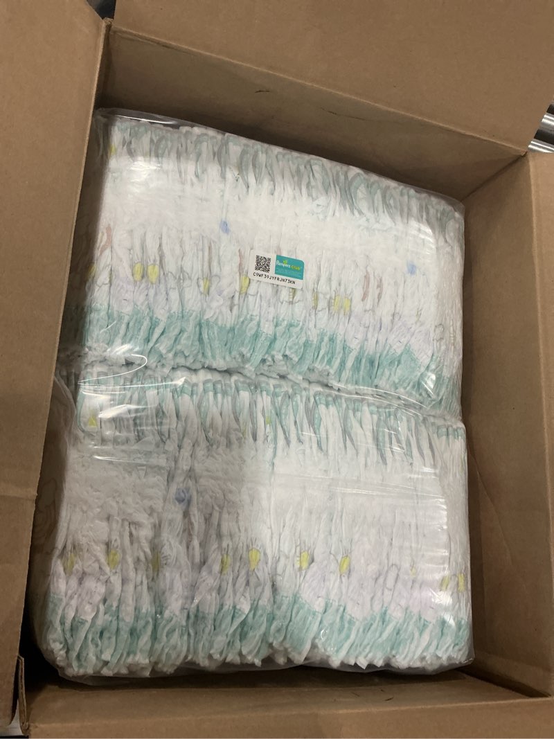 Condition photo showing New/Like New for pampers swaddlers diapers, size 3 (13-26 lbs), 168 count, absorbent, keeps baby dry and comfortable, skin safe disposable baby diaper size 3 168