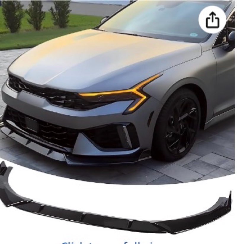 STSEV01 Front Bumper Lip Splitter Spoiler Compatible with KIA K5 EX/LX/LXS/GT 2021-2024 & Kia K5 GT/