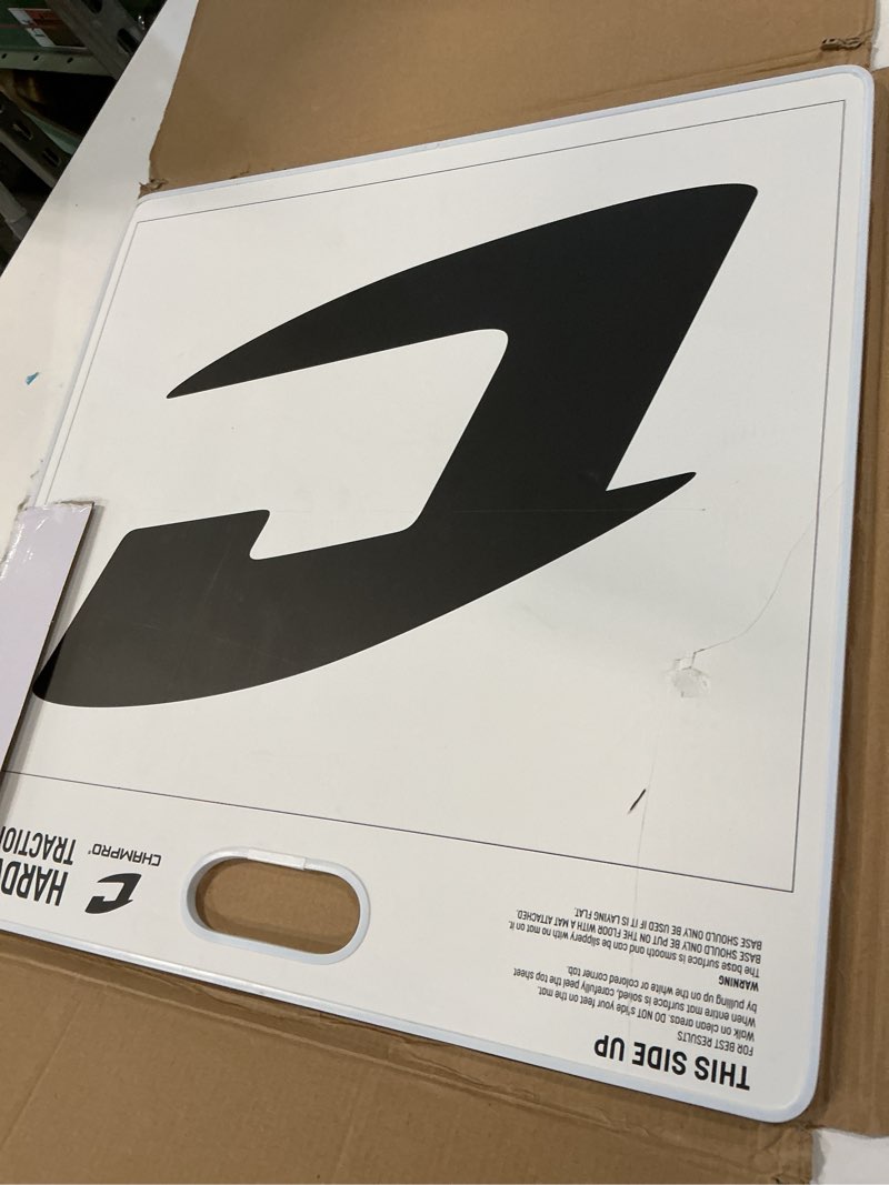 Condition photo showing As Is for CHAMPRO Hardwood Floor Shoe Traction Mat for Basketball Court and Gym Floors, White