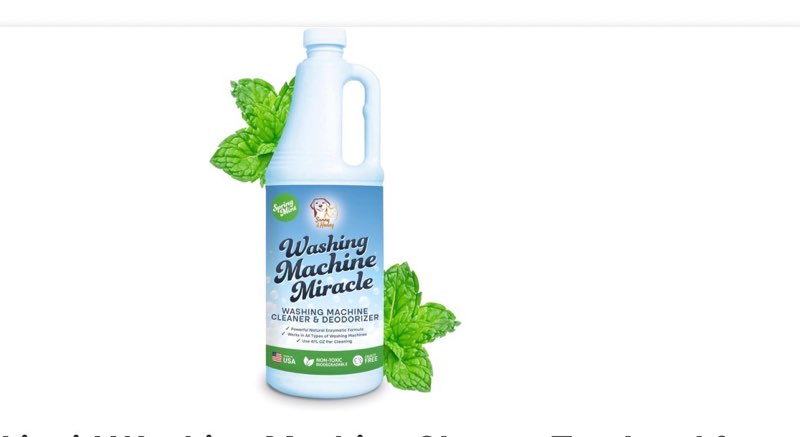sunny & honey liquid washing machine cleaner top load & front load- eco-friendly septic tank safe deodorizer- clean drum & tub liquid better than washer cleaner tablets (32 fl oz)
