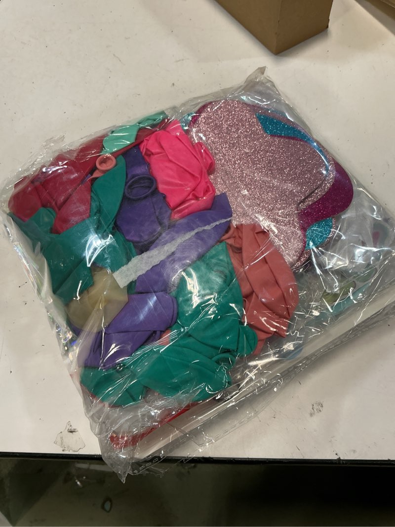 Condition photo showing New/Like New for 10th Birthday Decorations for Girls, Double Digits Birthday Girl Party Decor, In My Double Digits Era Party Supplies with Pink Purple Balloon Arch Friendship Bracelet Banner Backdrop Hanging Swirls